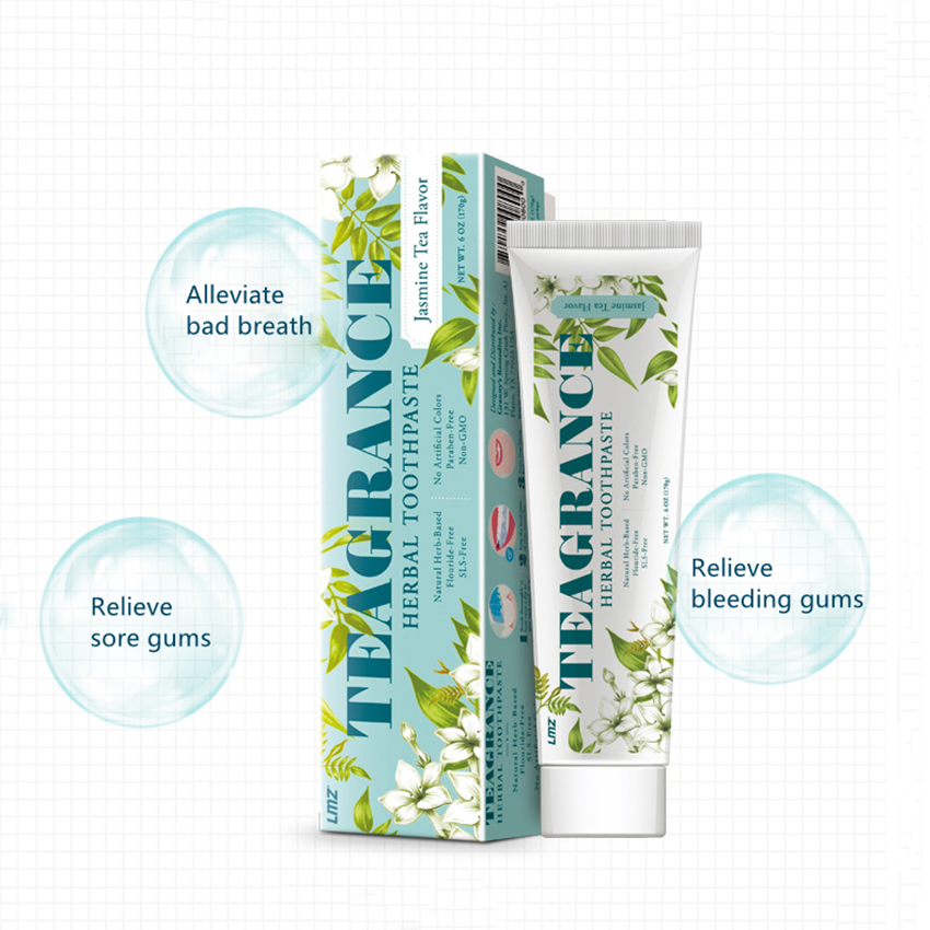 Refreshing Jasmine Green Tea Herbal Toothpaste for Oral Care