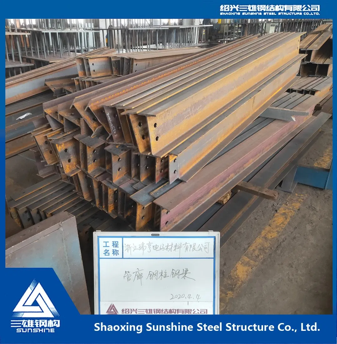 Heavy-Duty Steel Columns and Beams for Industrial Pipe Support