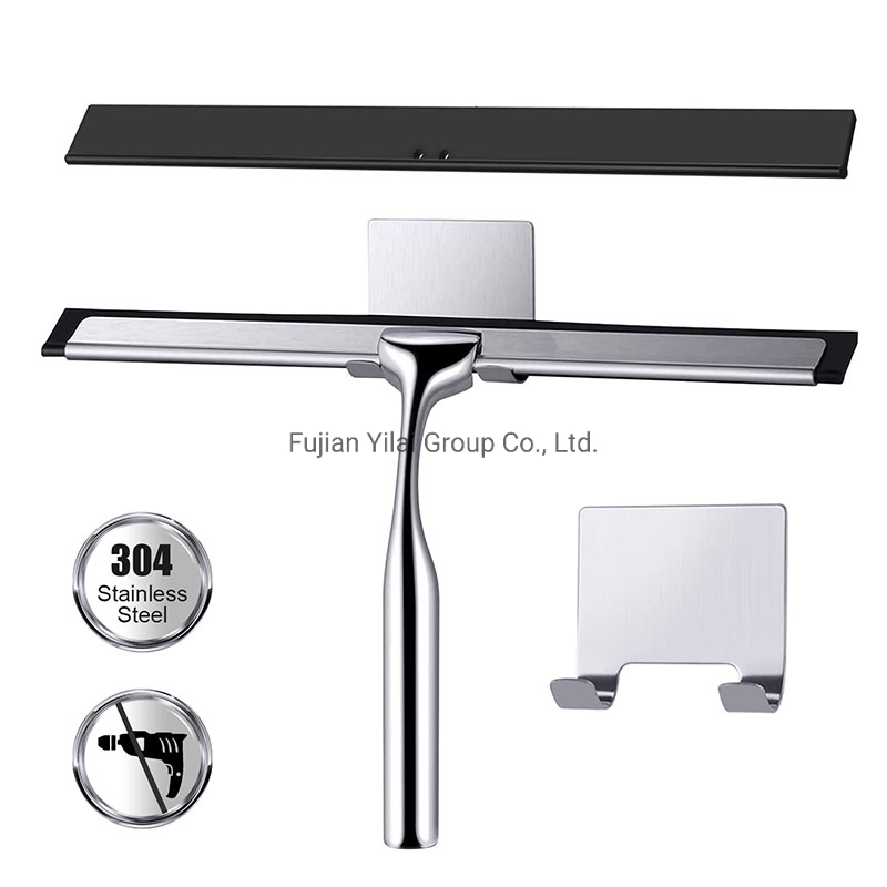 Multifunctional Household Bathroom Kitchen Silicone Rubber Blade Mirror Handle Window Wiper Shower Window Squeegee