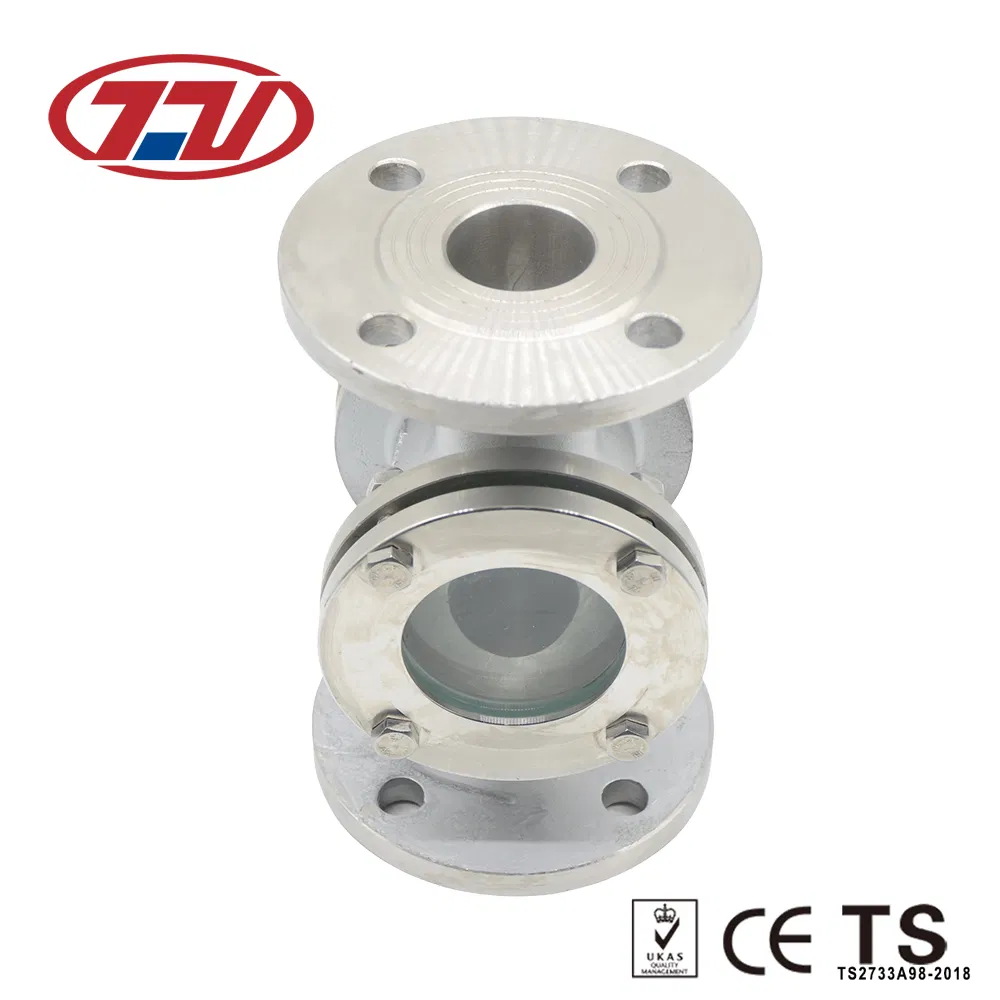 Stainless Steel Industrial Cross Type High Pressure Flange Sight Glass