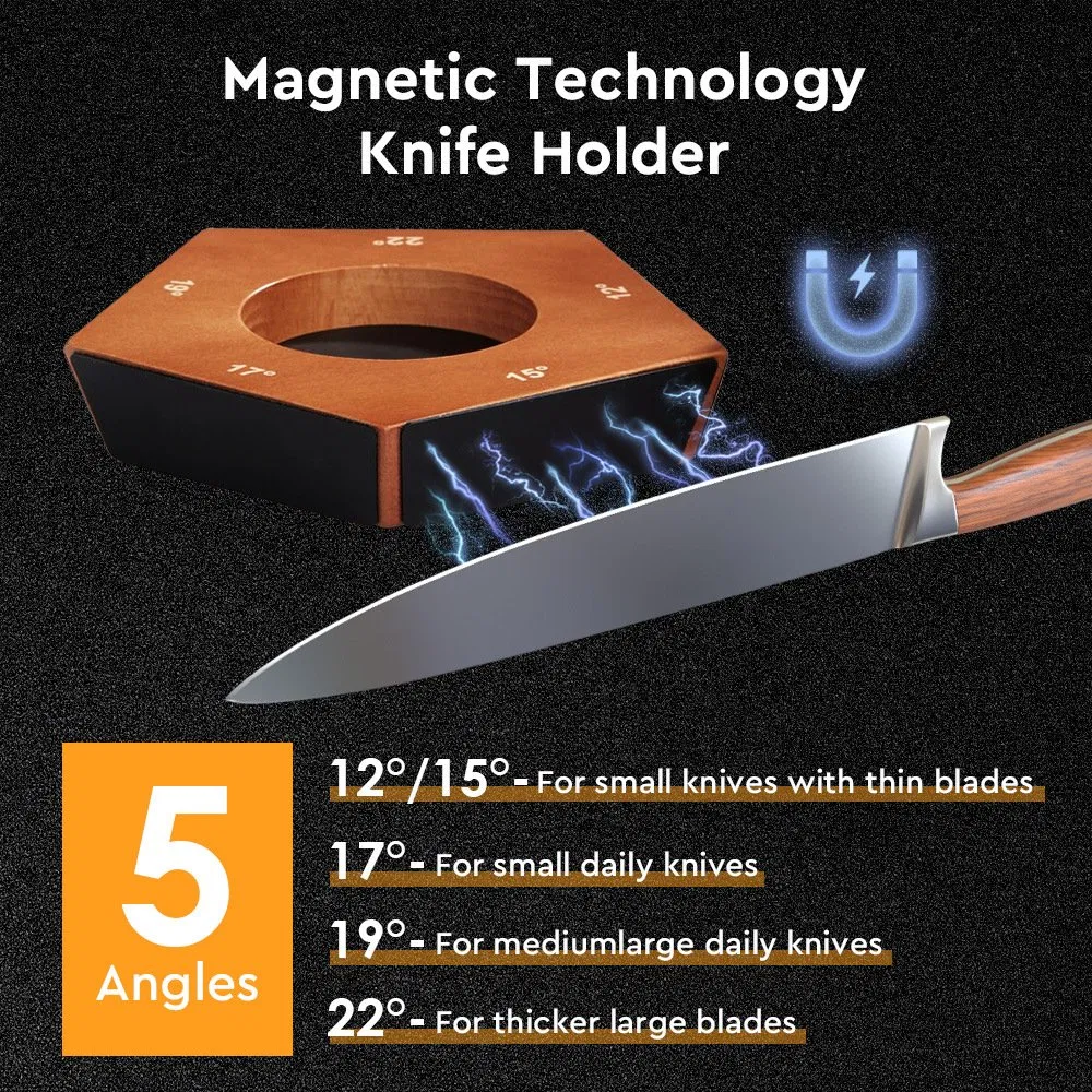 DS-9971B Rolling Knife Sharpener 5 Angles (12, 15, 17, 19, 22°) - 5 Sided Rolling Knife Sharpener Kit - Rolling Sharpener for Knives Factory Wholesale