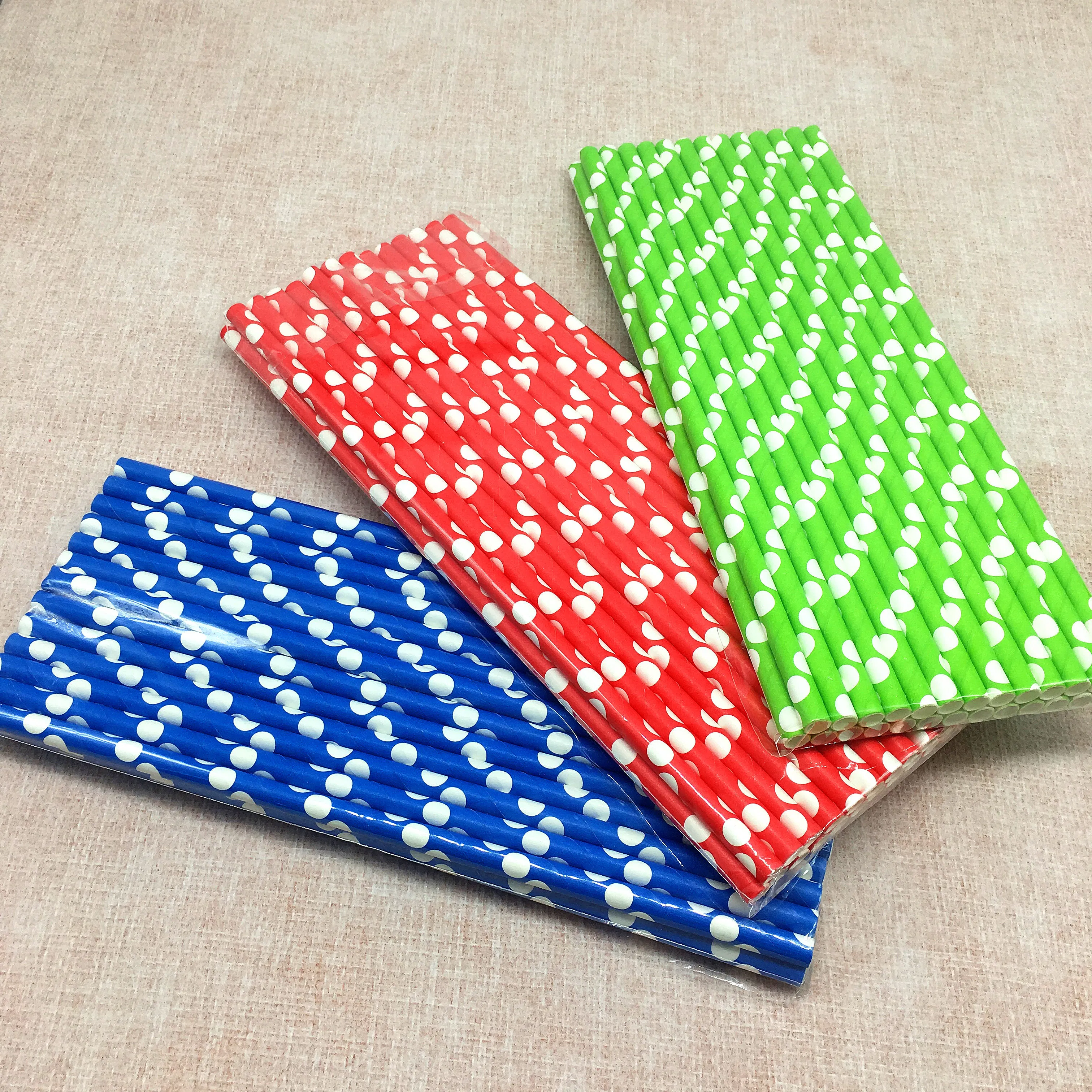 Plastic Free Assorted Paper Cup Straws for Wholesale