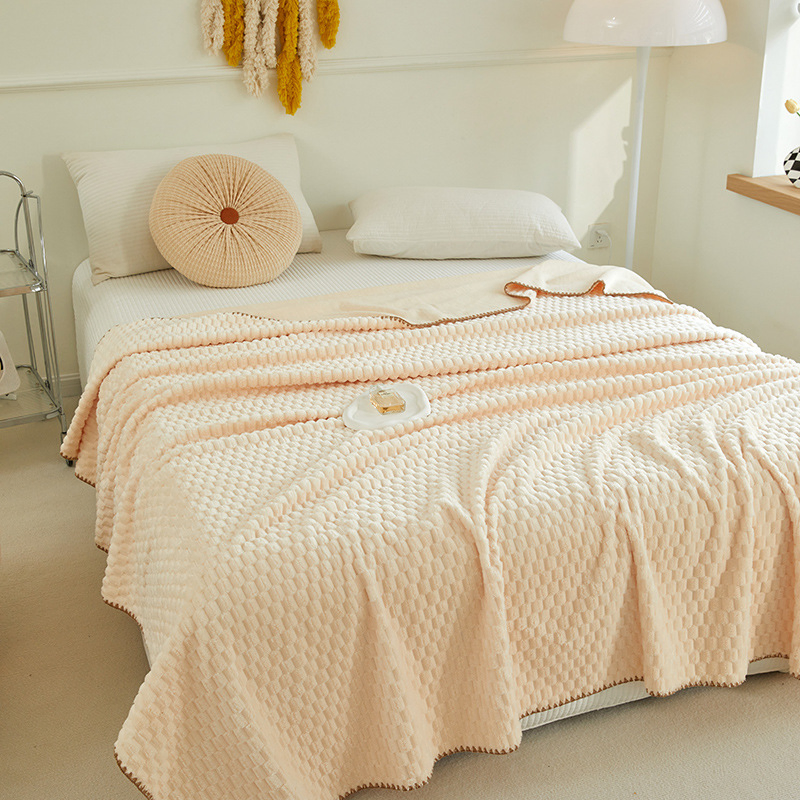 Solid Color Blanket Milk Velvet Winter Super Soft Blanket