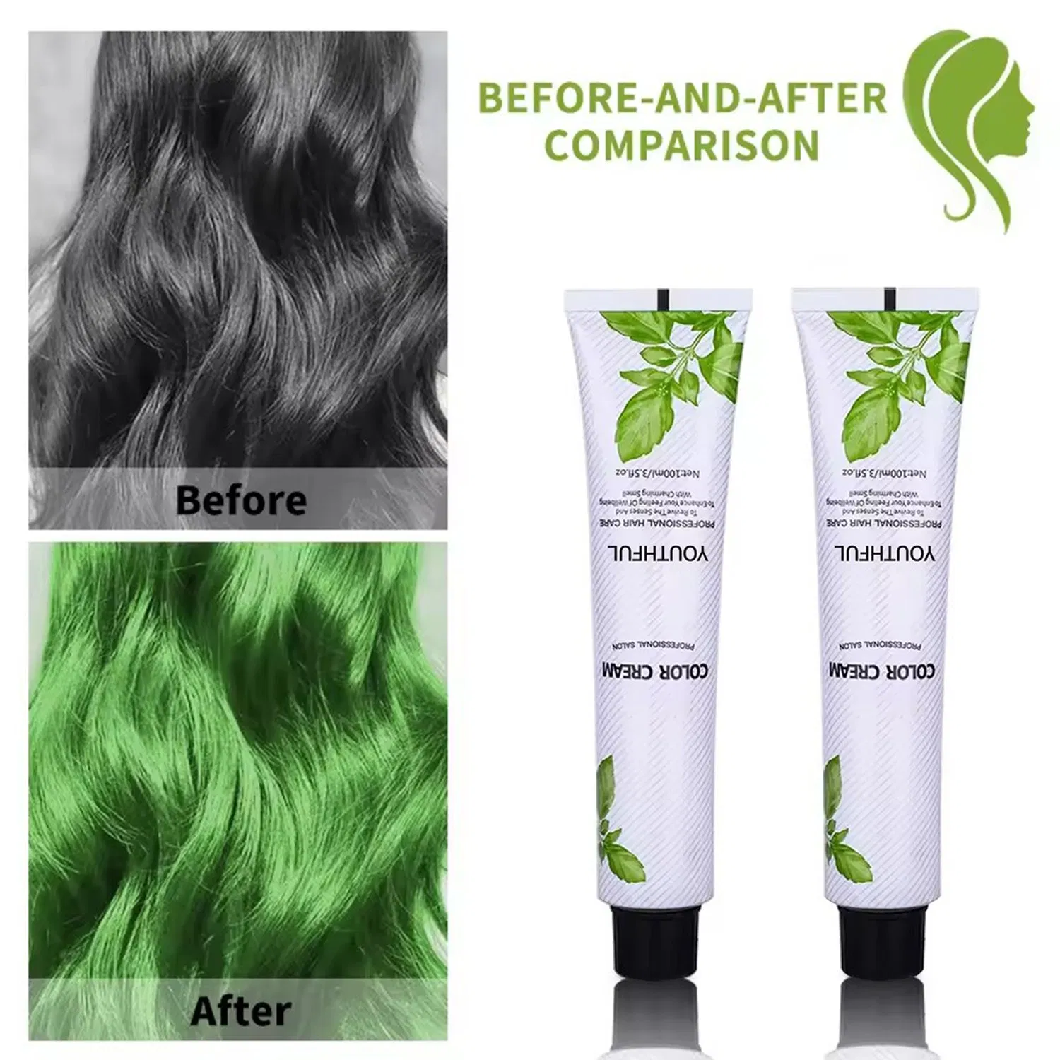 Salon Professional Hair Color Cream Non Allergic Gray Coverage