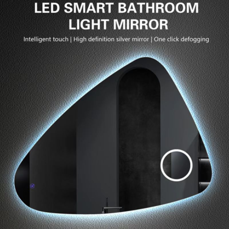 Hotel or Home Wall Mounted Backlit Intelligent Aluminum LED Bathroom Mirror with Defogging Bluetooth Music Smart Mirror