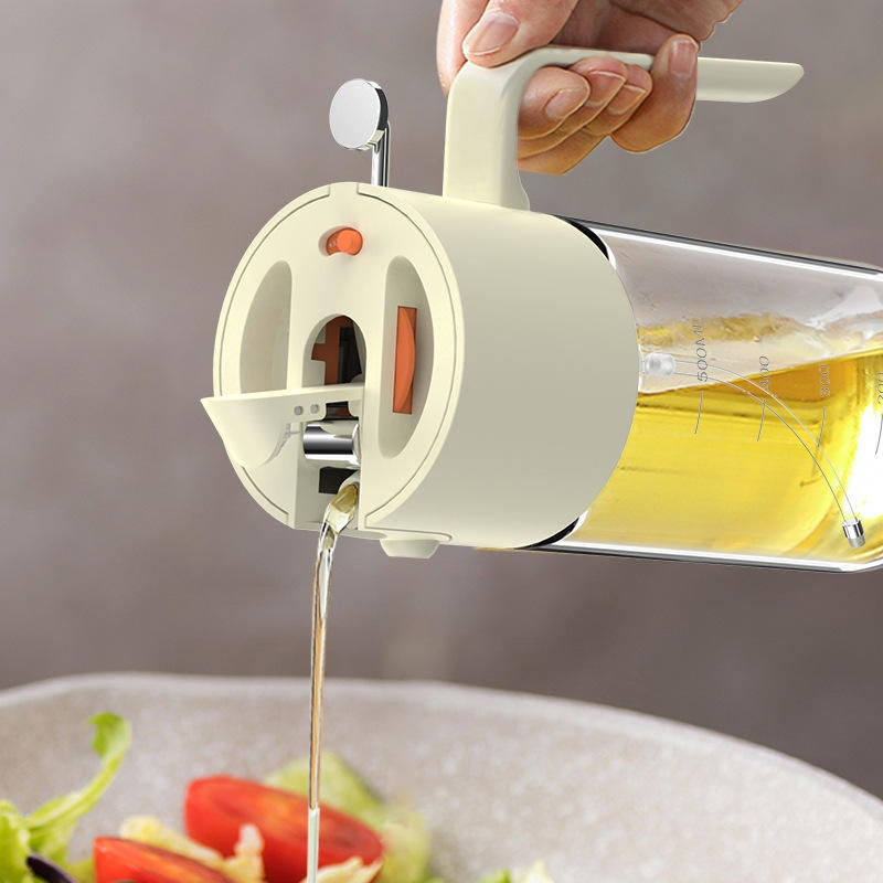 Third Generation High Borosilicate Glass Inverted Kitchen Cooking Tool Oil Bottle