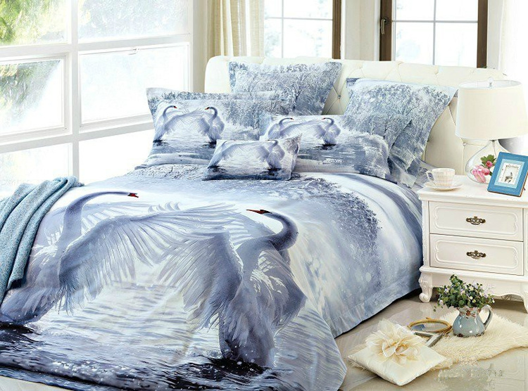 Printed Polyester Bed Linen Household Duvet Cover Bedding