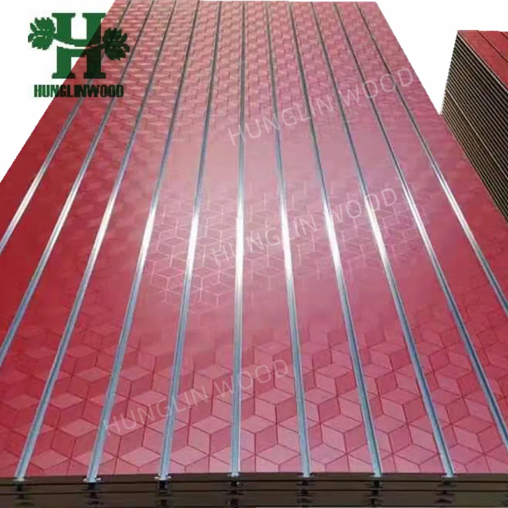 MDF Slatwall/Laminated Panel Laminated/Melamine/Peg/3D Slotted MDF Board for Supermarket/Display Cabinet