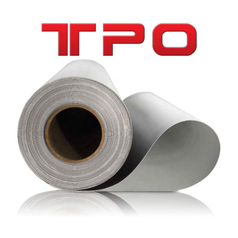 1.5mmx3.05mx30.5m Polar Bright White Smooth Fleece Back Tpo 60mil Roof Sheet Waterproof Membrane