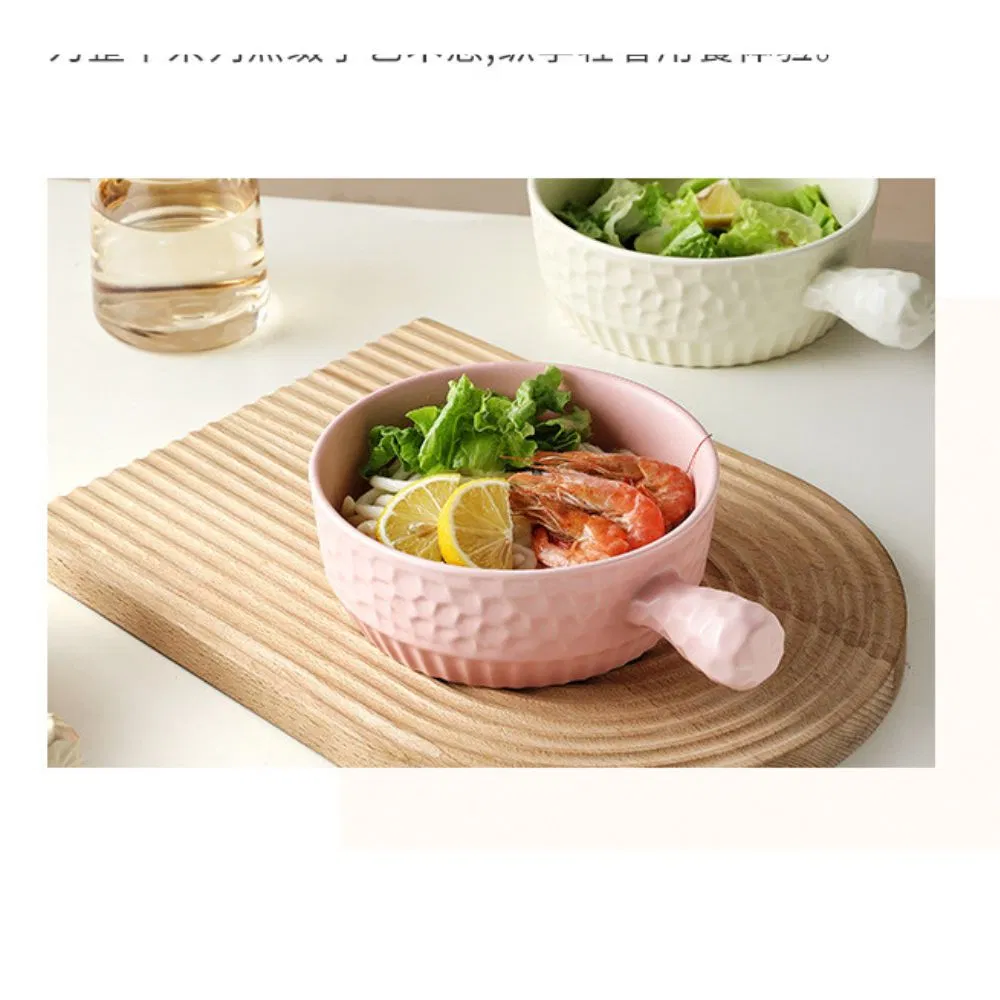 Ceramic Bowls Tableware Salad Bouillon Cups with Handles Microwave Soup Mug Mi24990