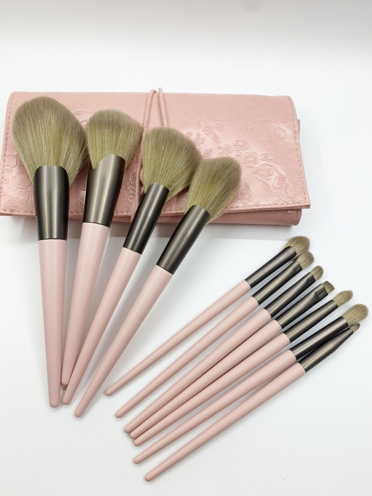 Private Logo OEM Customized Cosmetic Brushes 11PCS Face Eye Lip Makeup Brush Set