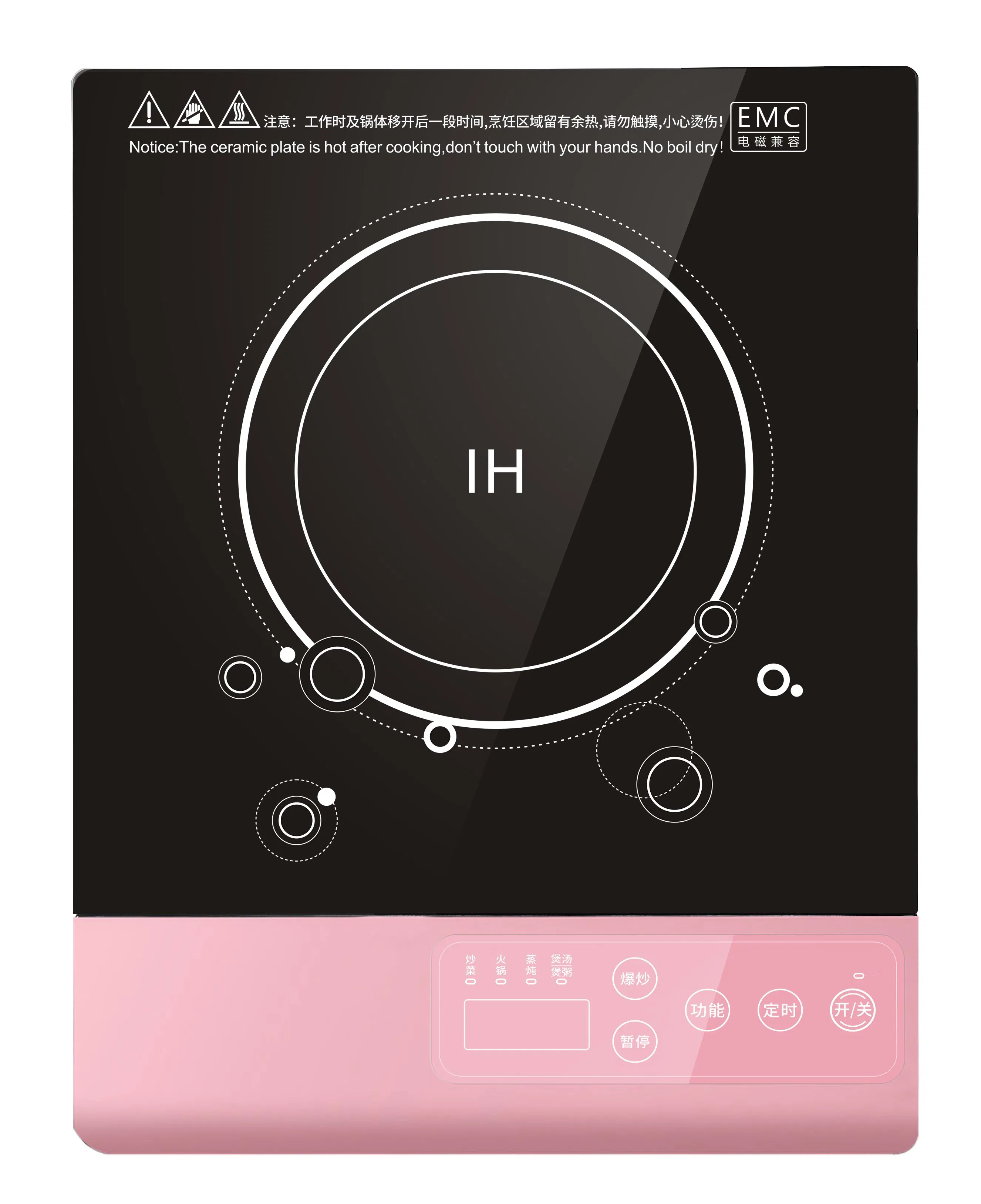 Touch-Controlled Microcrystal Panel Multifunction Electric Home Appliance Induction Stove Cooktop Cooker