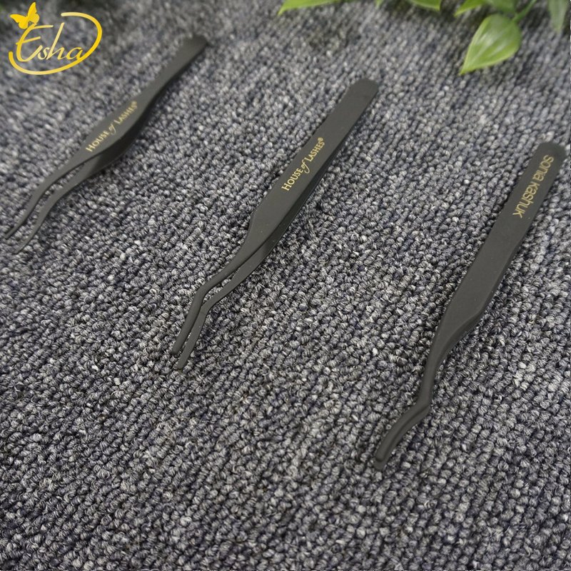 Black Tip Eyelash and Volume Lash Tweezers