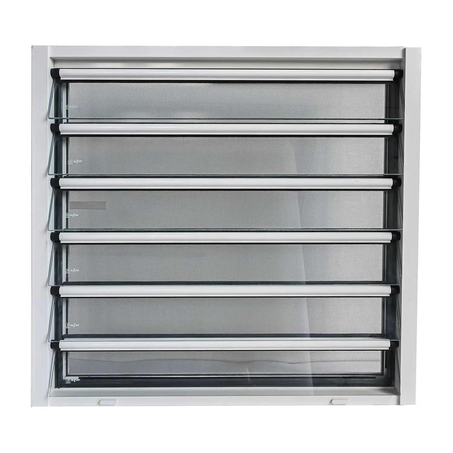 Architectural Grade Tempered Glass Ventilation System Powder Coated Aluminum Frame High Transparency Design Glass Louvers