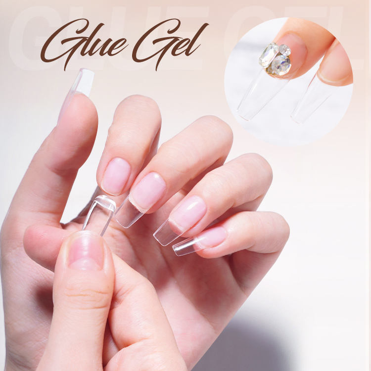Gum Extend Gel Full Cover Extension False Nail Curved Press on Nails Soft Gel Long Nail Tips
