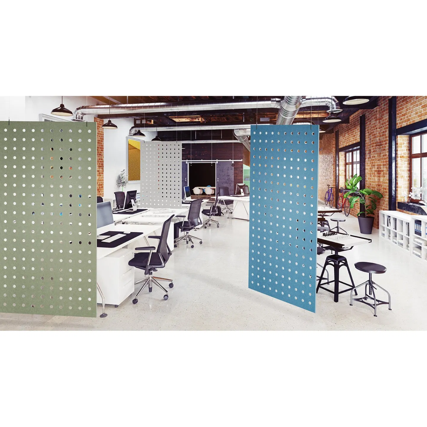 Polyester Fiber Panels Standing Screen for Private Office Space