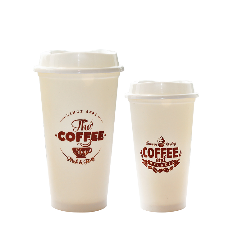 BPA Free Plastic Cups Reusable Coffee Cups Tumbler for Coffee Store