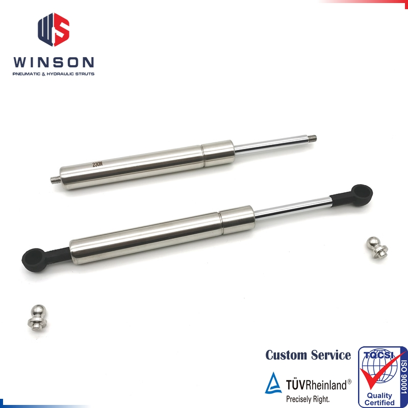 SS304 & SS316 Stainless Steel Gas Springs, Lifting Gas Struts for Marine, Dish Washers Corrosion Environments