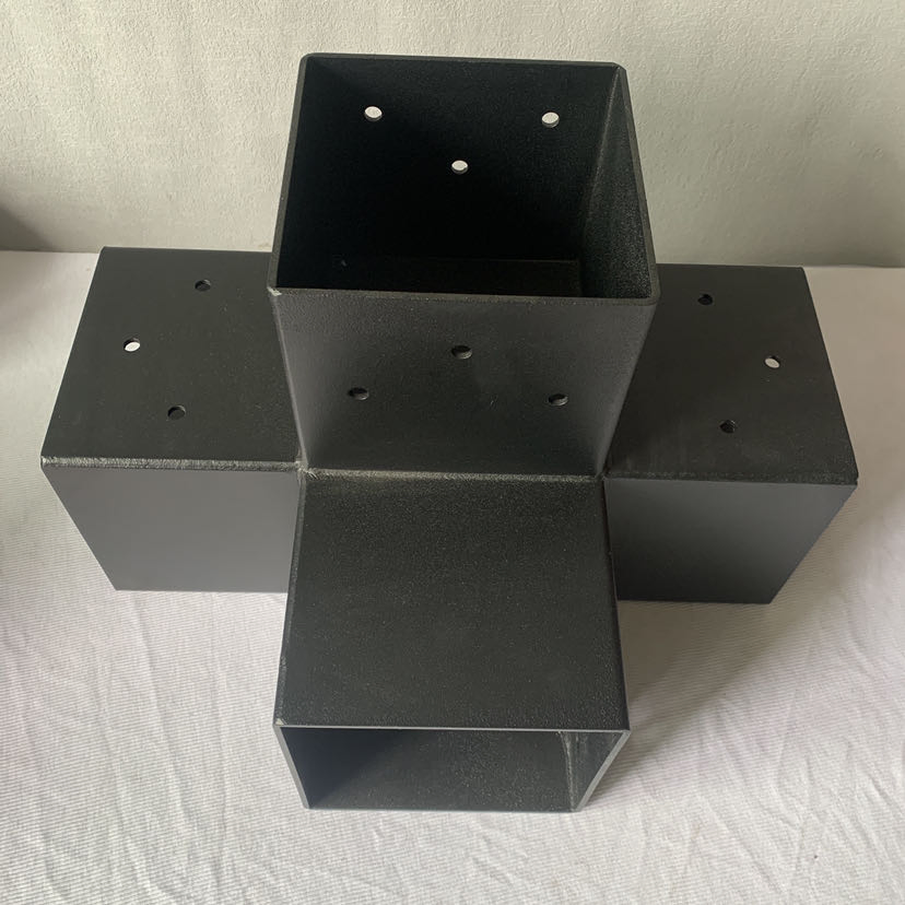 DIY Pergola Woodwork Black Powder Coated Steel Connecting Brackets