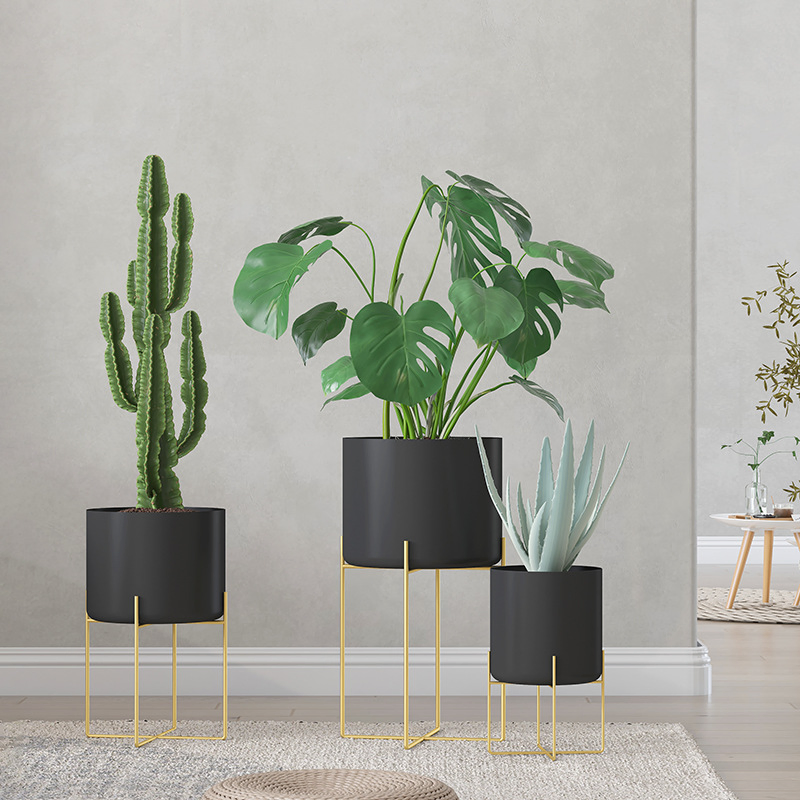 Nordic Style Iron Art Flower Stand Creative Interior Metal Living Room Shelf Flower Pot