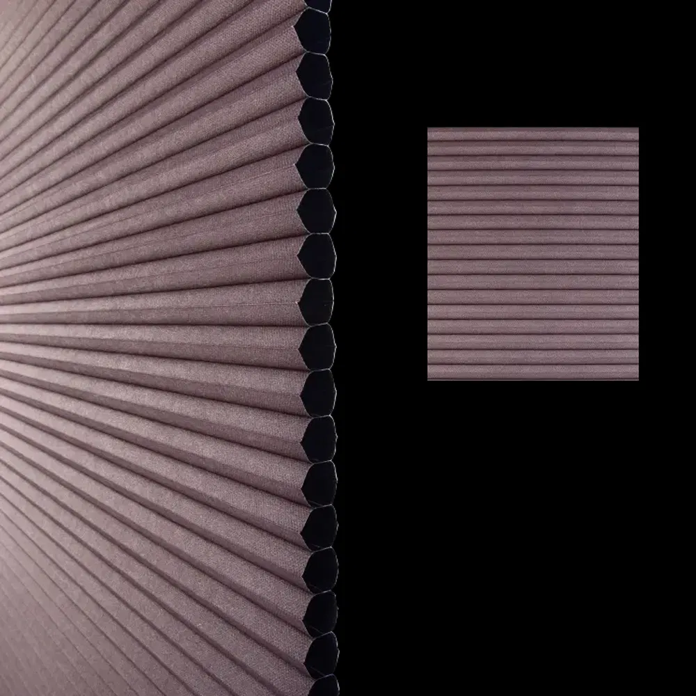 Double Cell Pleated Honeycomb Motorized Blinds Blackout Fabric for Hotel Window Blind