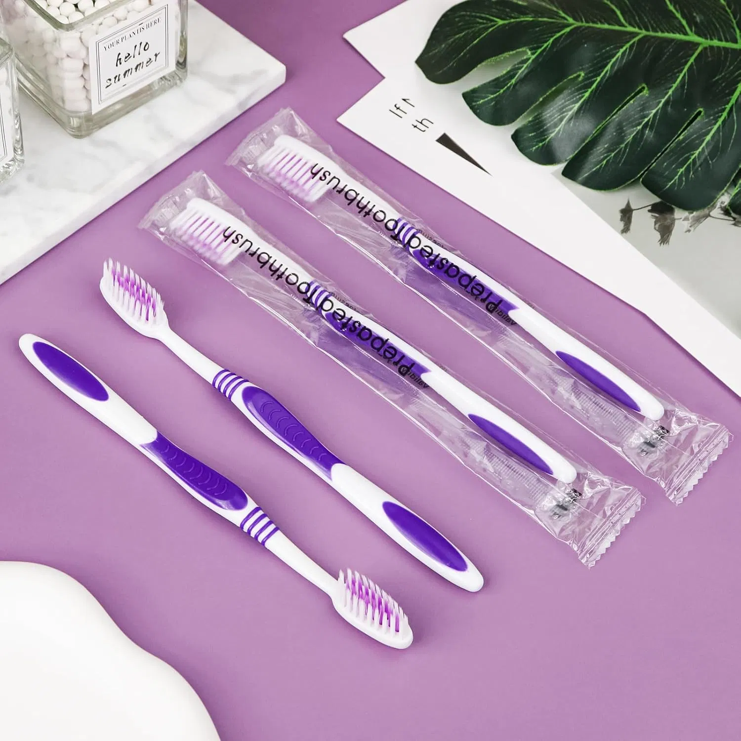 Travel-Friendly Prepasted Toothbrushes Individually Wrapped for Fresh Breath