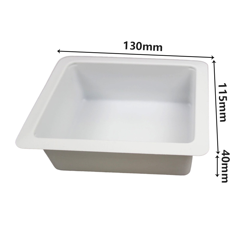 Party Supply Disposable Plastic Tableware 130mm Length Tofu Box White