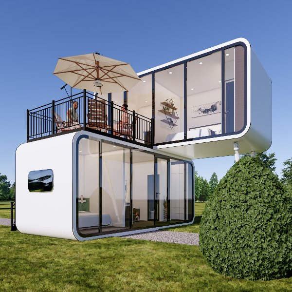 20FT 40FT Outdoor Tiny House Modern Popular Prefab House Mobile Working House Office Pod Apple Cabin