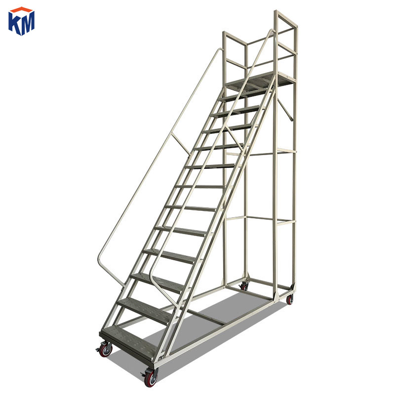 Mobile Platform Climbing Car Warehouse Climbing Ladder Warehouse Multifunctional Cargo Elevator Operation Ladder Pulley Supermarket Truck Management