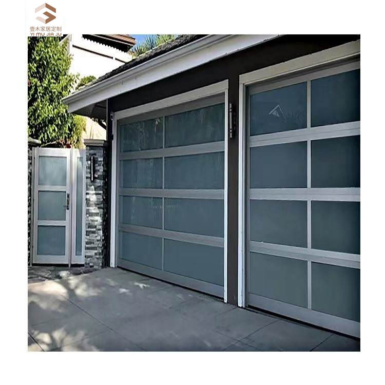 Modern Design Garage Door Control Tempered Glass Garage Door Aluminium Vertical Bifold Garage Doors for House and Villa