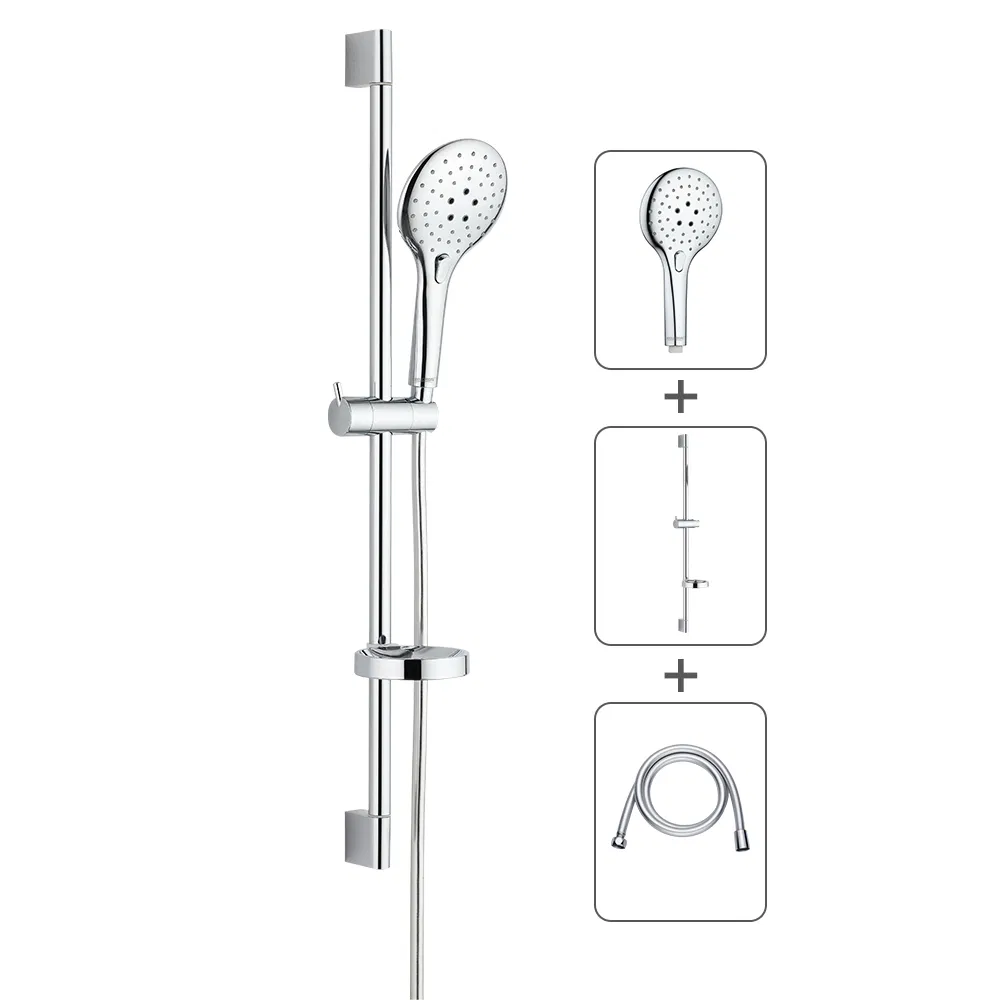 1.2m 1.5m 2m Non-Toxic Leakproof Handheld Shower Head Hose Flexible Anti-Kink PVC Silver Grey Shower Hose