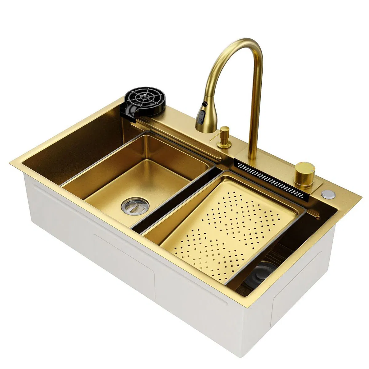 Multifunction Modern Smart Waterfall Stainless Steel 201_304 Sink Kitchen Sinks