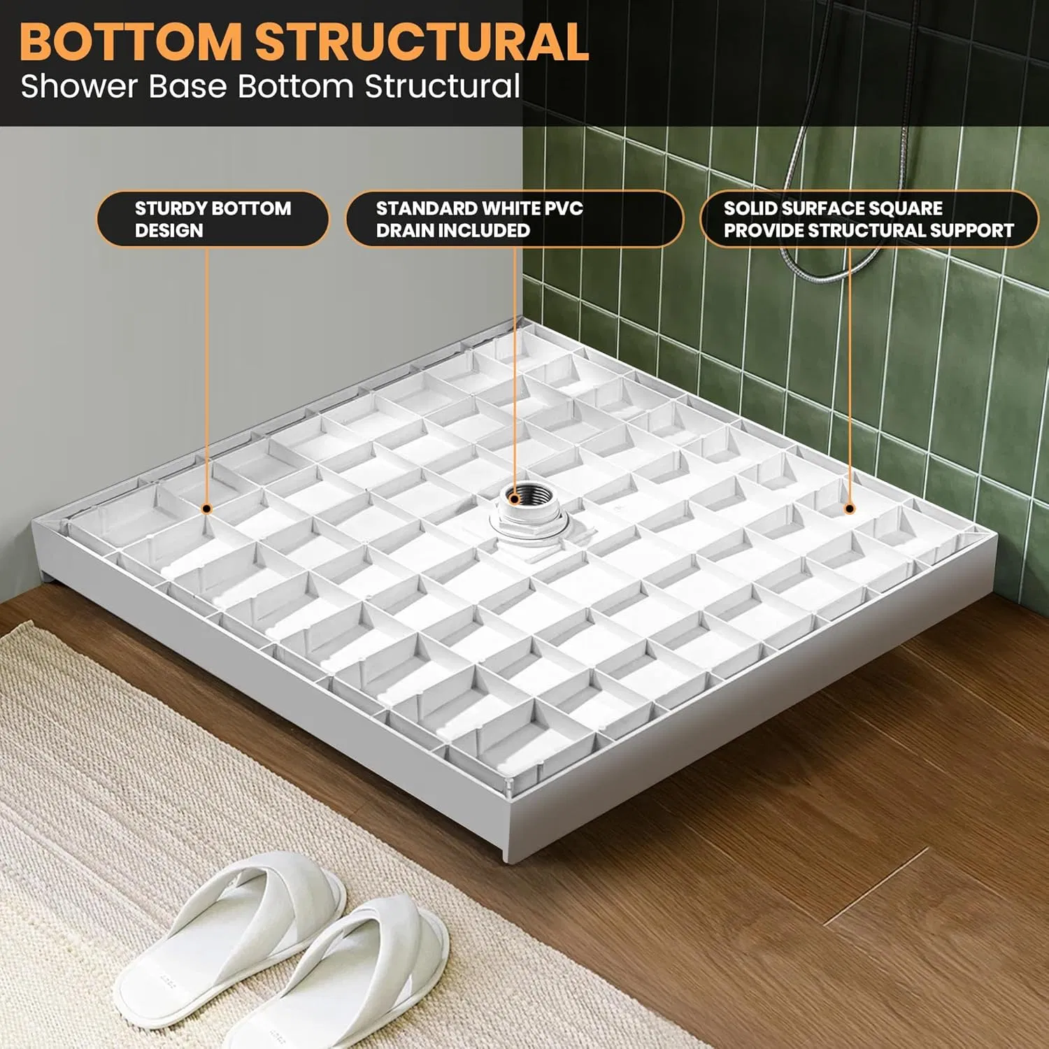China Factory ODM Composite Gfrp Bathroom SMC Bath Shower Tray