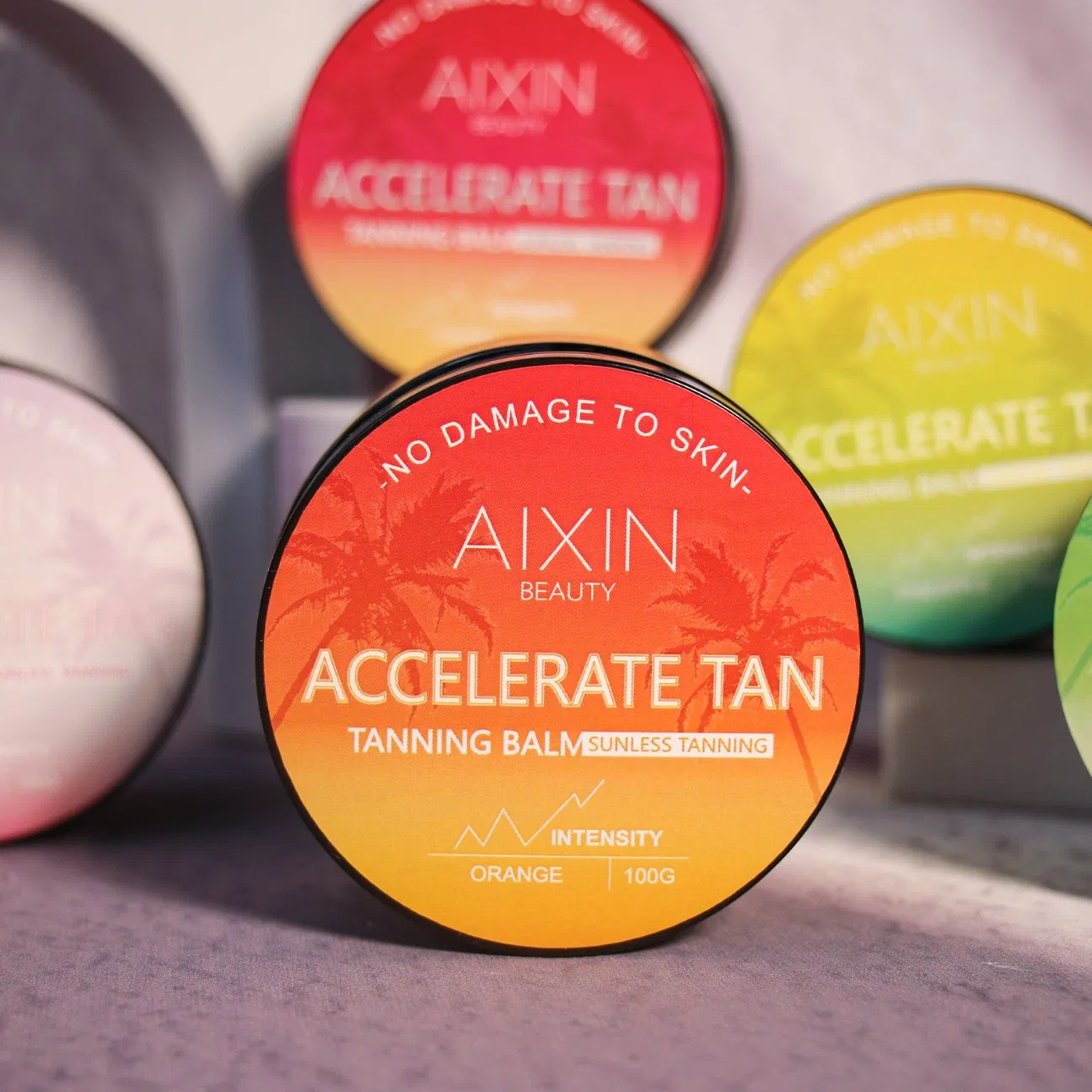 Aixin Private Label Sunbed Tanning Lotion Intensive Orange Tanning Accelerator Cream