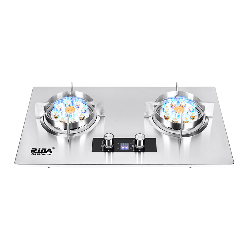 5.2kw Stainless Steel Built-in Gas Cooker Double Burner Gas Hob Cooktop