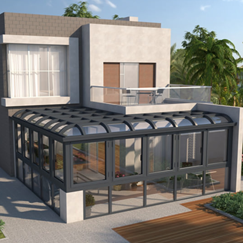 Modern Sunroom with Aluminium Aluminum Frame Glass House and Laminated Glass Powder Coated Frame for Balcony