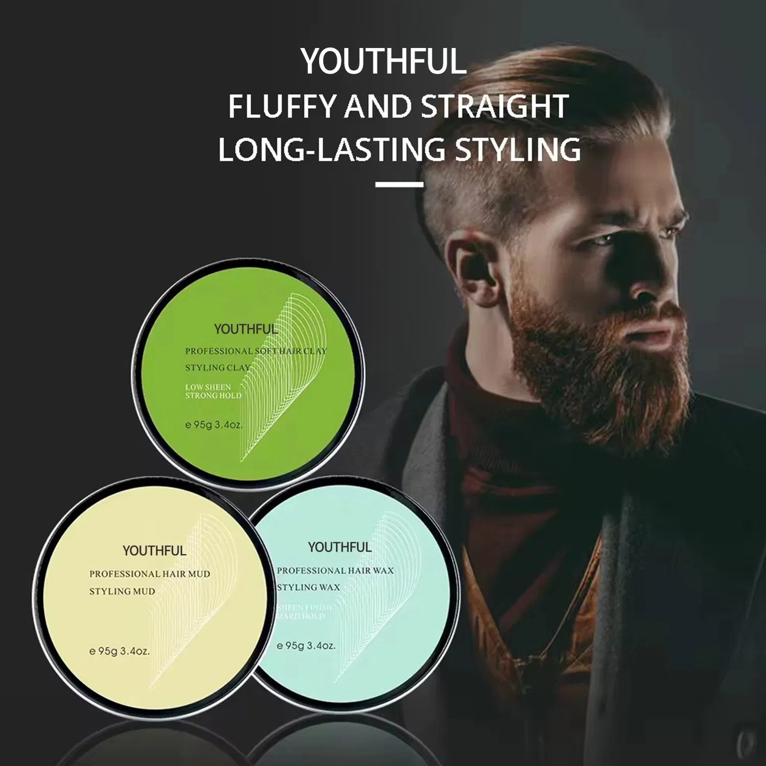 Private Label OEM Strong Hold Hair Mud Pomade Mens Hair Styling Products
