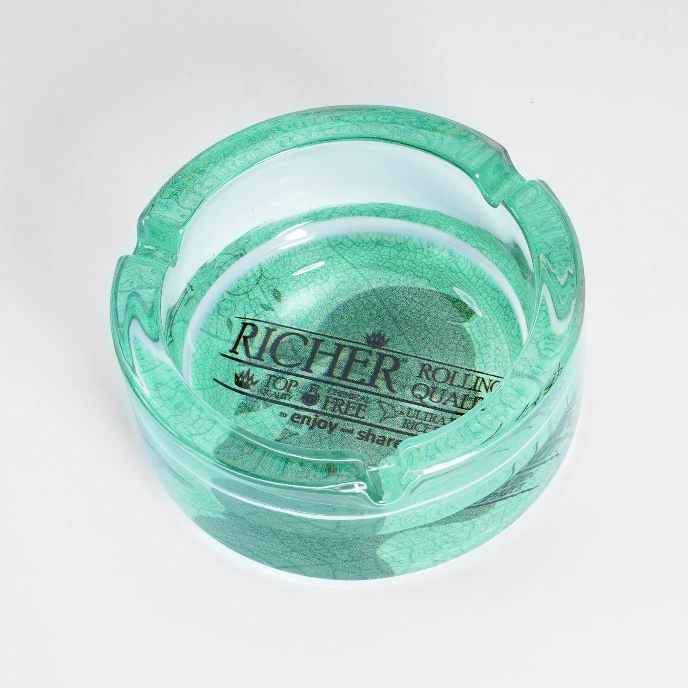 Good Quality Large Heavy Glass Square Clear Cigar Ashtray for Men