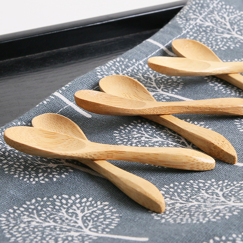 OEM Custom Durable Eco-Friendly Health Small Bamboo Ice Cream Mini Coffee Spoon Bamboo Scoop