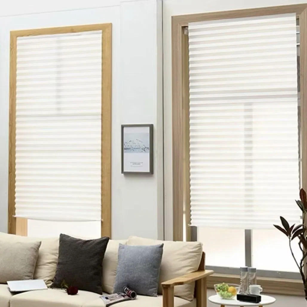 Vikson Wholesale Manufacture Sun Shading up and Down Window Curtain Pleated Blinds