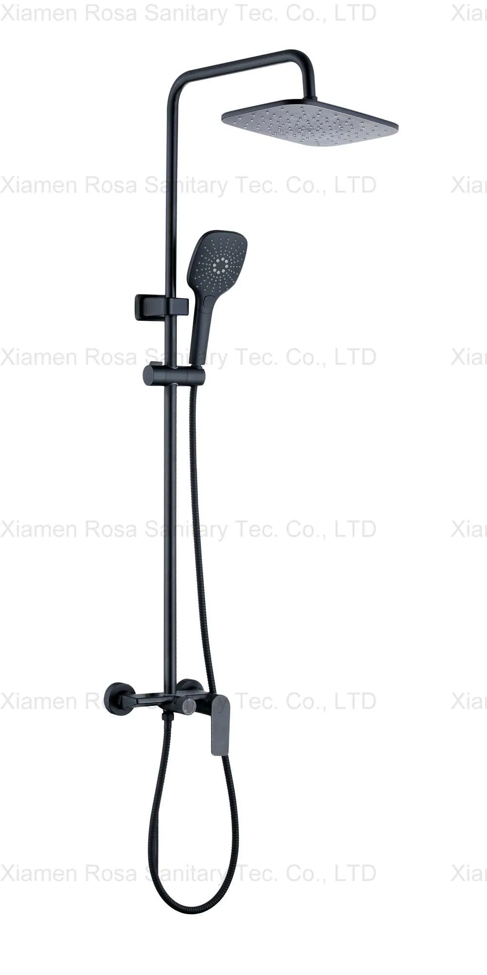 Душевой смеситель с дождевой лейкой, хром