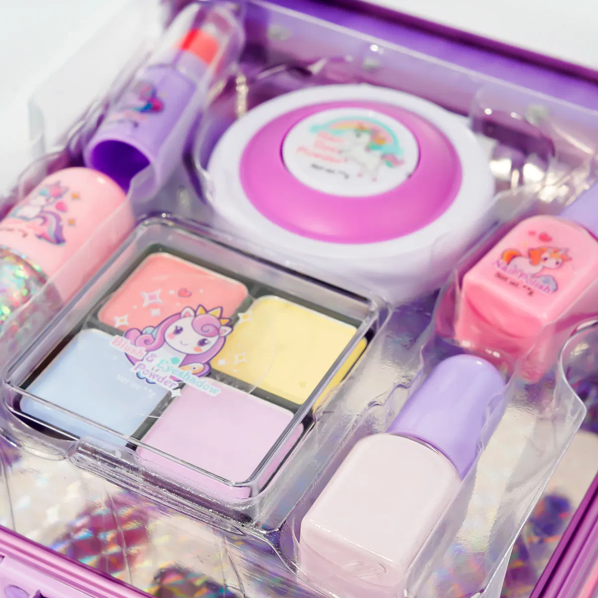 Vibrant Purple Children's Makeup Kit with Safe Ingredients