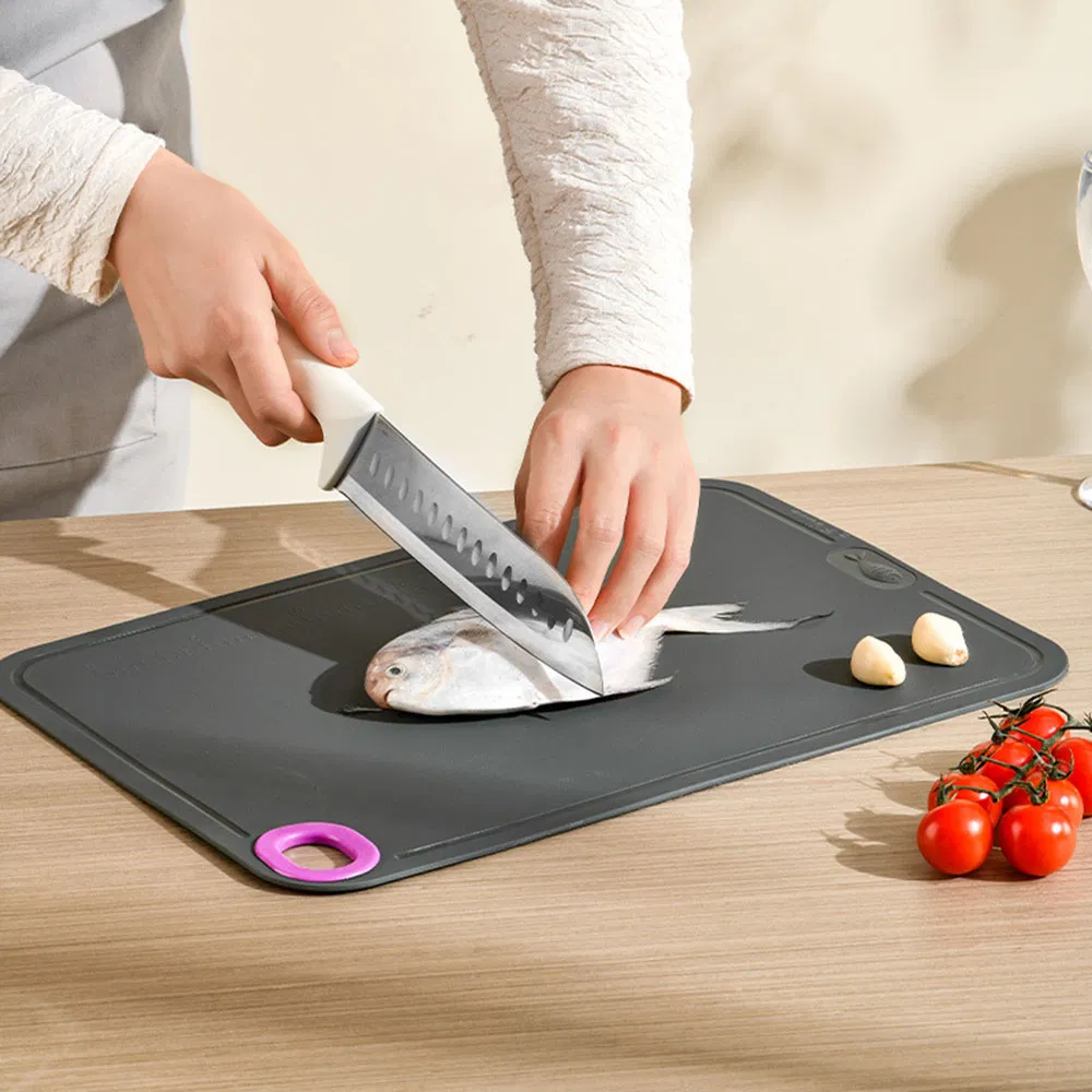 Thermoplastic Urethane Rectangle Anti-Microbial Durable Double Bread Dessert Tray Creativity Chopping Cutting Board