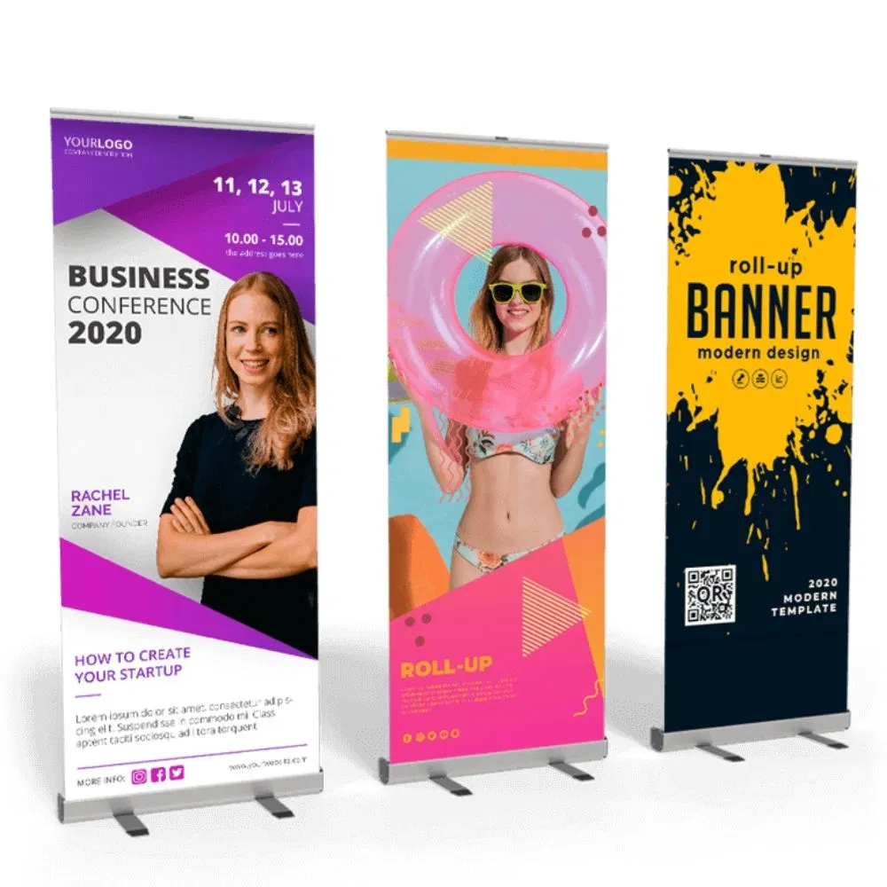 Portable Retractable Aluminum Alloy 100X200cm Rollup/Pullup Display Banner