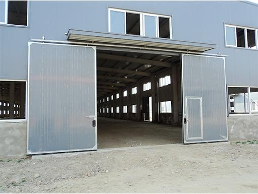 Industrial Sliding Door, Galvanized Steel Surface, PU Foam Injection