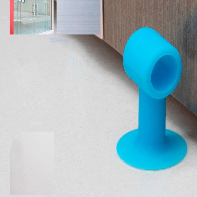Noise Free Plastic Silicone Rubber Suction Cup Wall Protector Door Knob Handle Bumper Guard Stopper