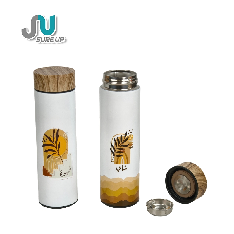 Double Wall Stainless Steel Thermos Gift Set 2PCS with Tea Infuser