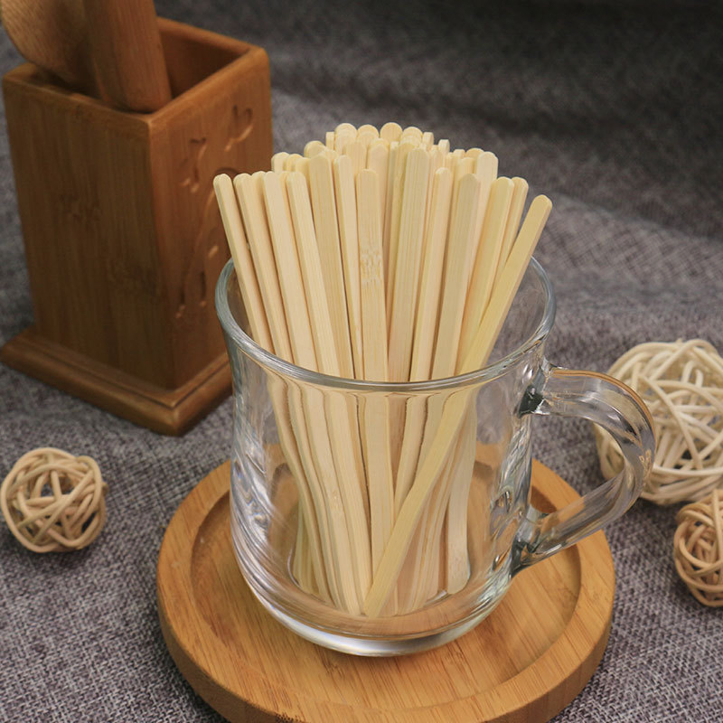 Natural Bamboo Coffee Sticks Biodegradable Honey Stir Bamboo Coffee Tea Stirrer Sticks