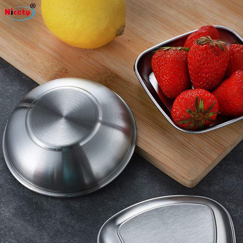 2022 Logo Customize Food Grade Sauce Cups Small Metal Tray Sauce Dish Stainless Steel Dipping Sauce