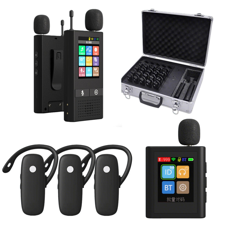 One-to-Many Touch Screen Transmitter Wireless Tour Guide System Tour Commentary